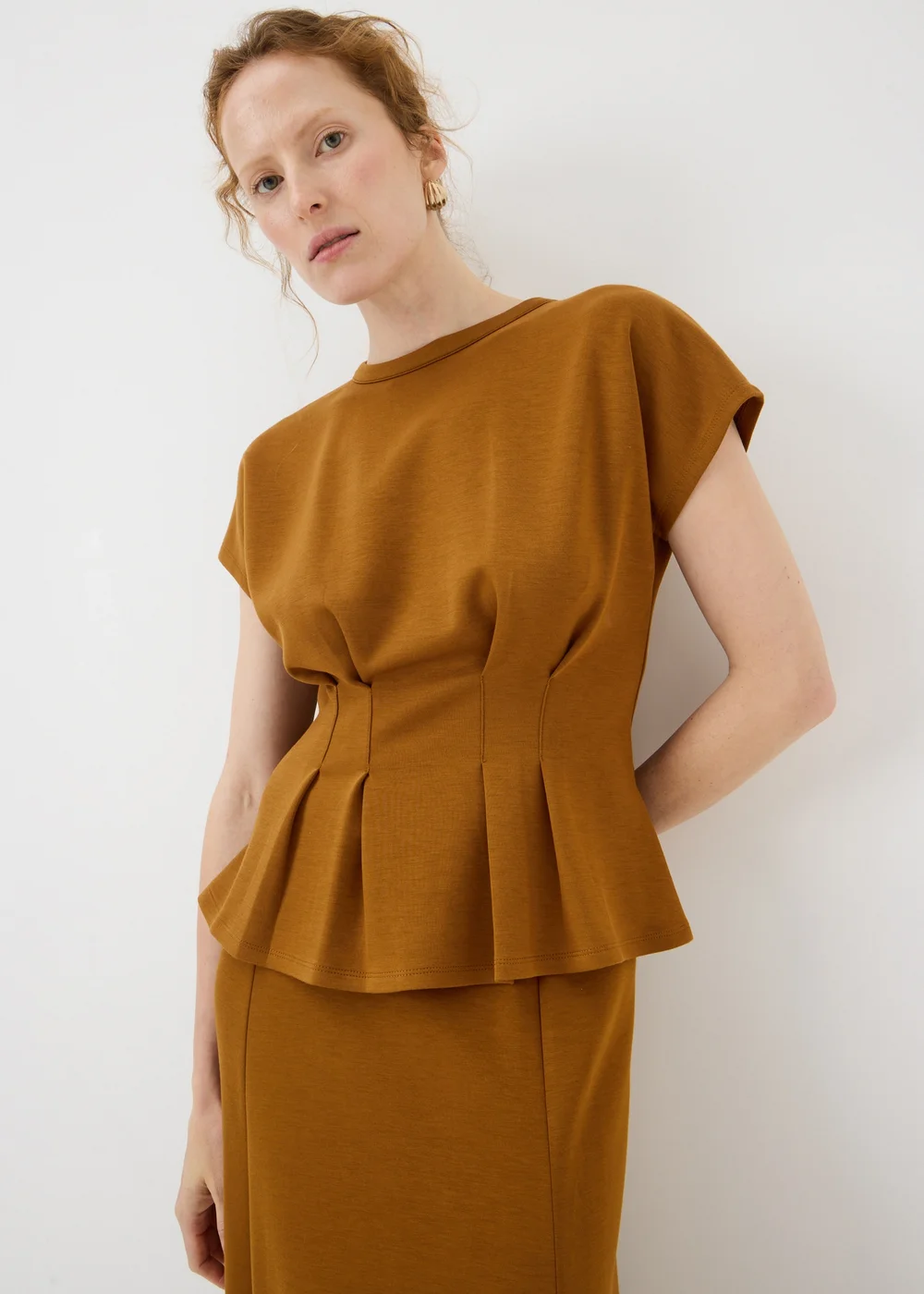 Tobacco Waisted Co Ord Top - 8 Image 1