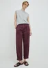 Burgundy Cuffed Trousers - 8 Image 1
