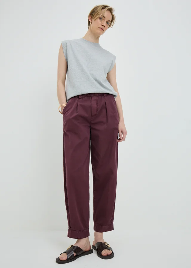 Burgundy Cuffed Trousers