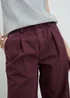 Burgundy Cuffed Trousers - 8 Image 3