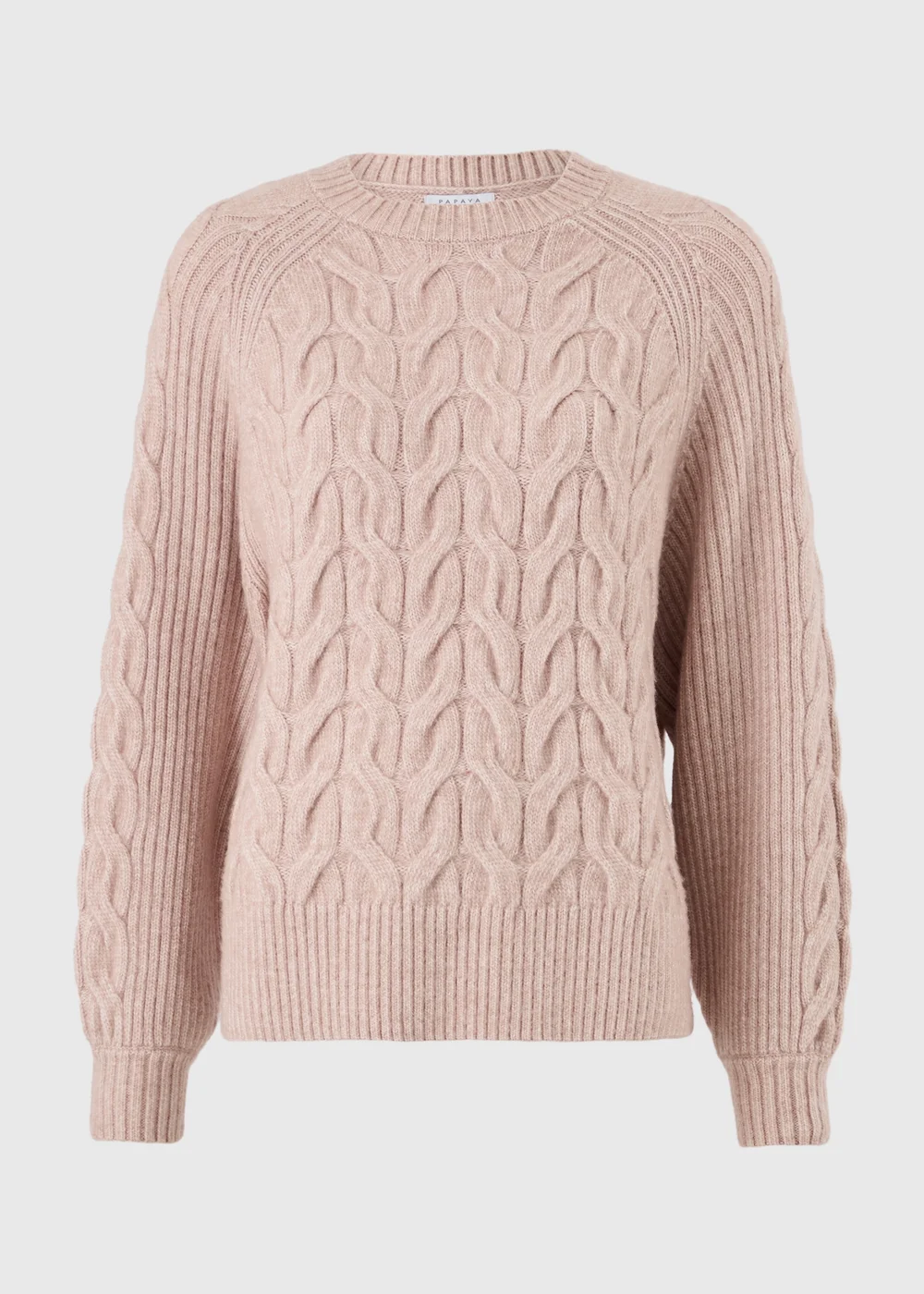 Pink Cable Knitted Jumper - S Image 1