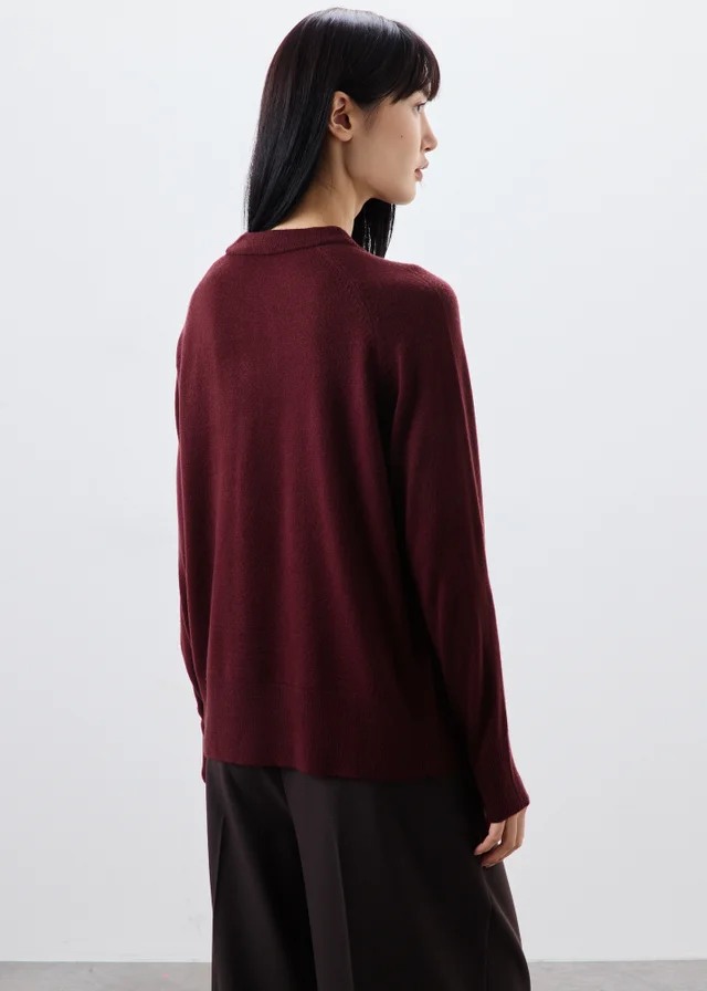 Wine Supersoft Crew Neck Jumper