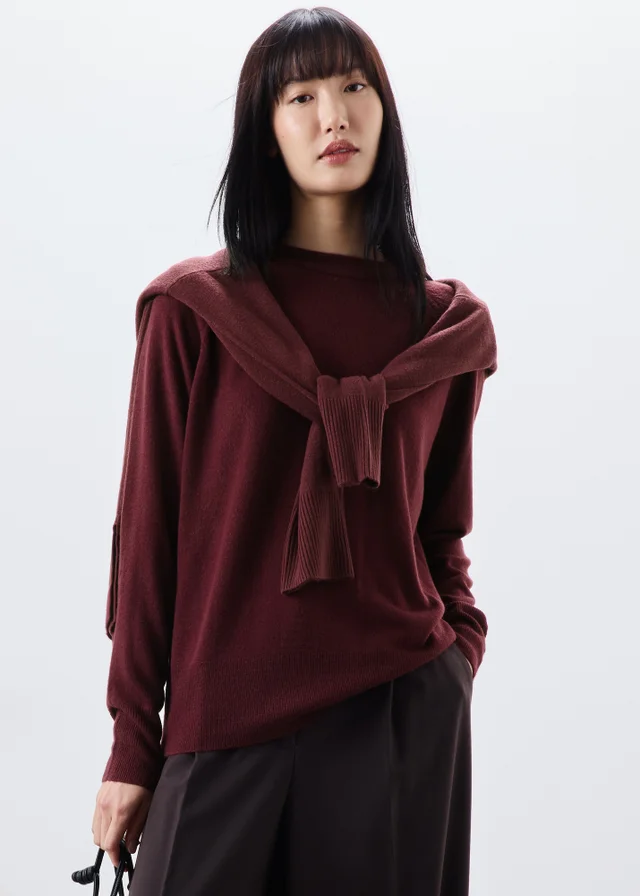 Wine Supersoft Crew Neck Jumper