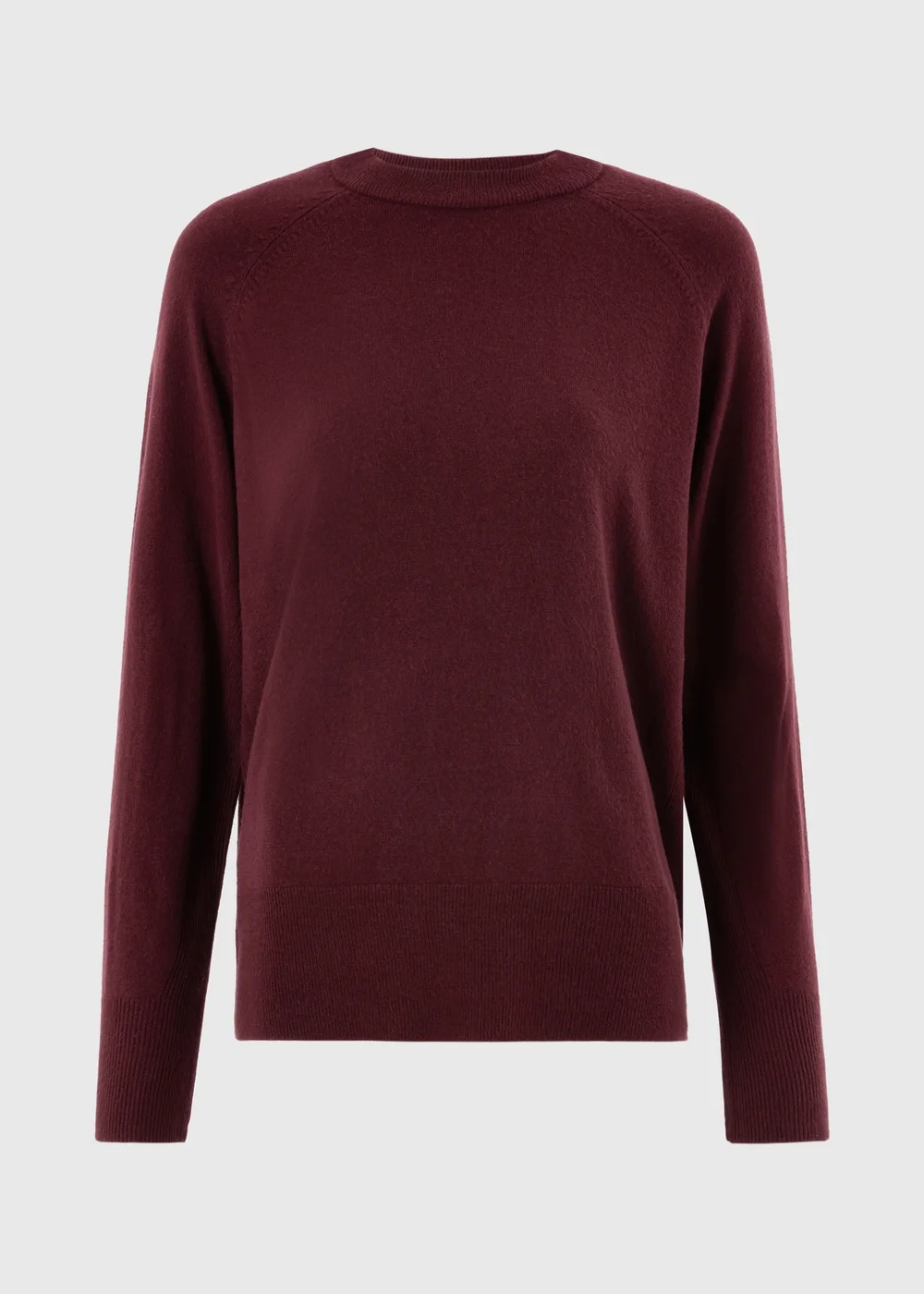 Wine Supersoft Crew Neck Jumper - 8 Image 1