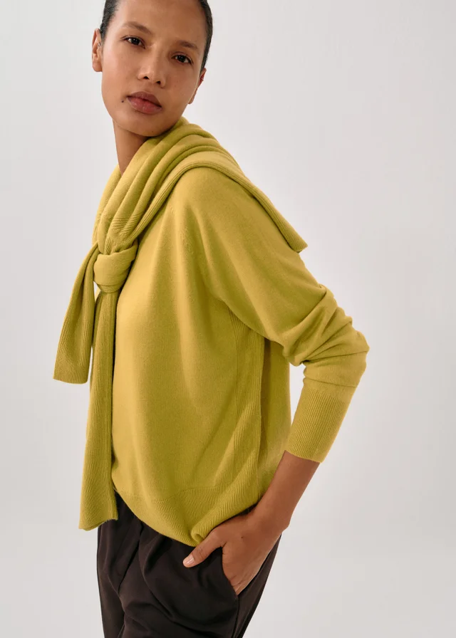 Chartreuse Soft Touch Crew Neck Jumper
