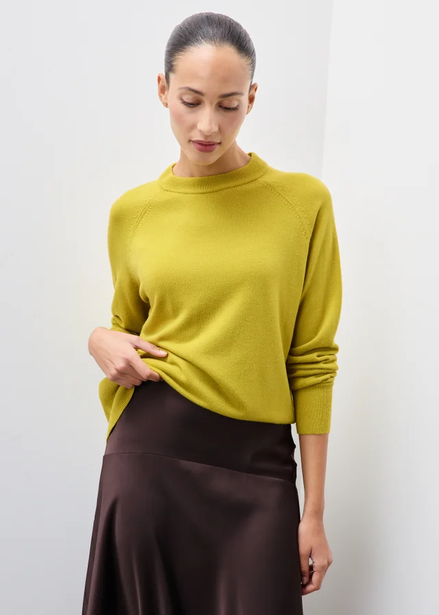 Chartreuse Soft Touch Crew Neck Jumper