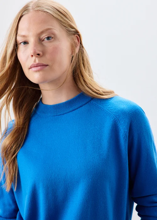 Blue Soft Crew Neck Jumper - 8 Image 3