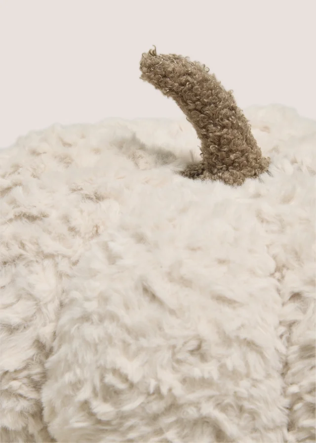 Cream Pumpkin Shaped Cushion