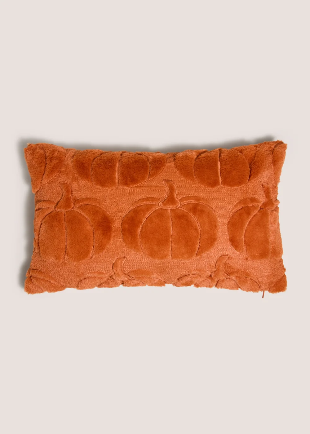Orange Pumpkin Embossed Cushion Image 1