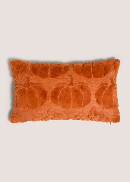 Orange Pumpkin Embossed Cushion Image 1