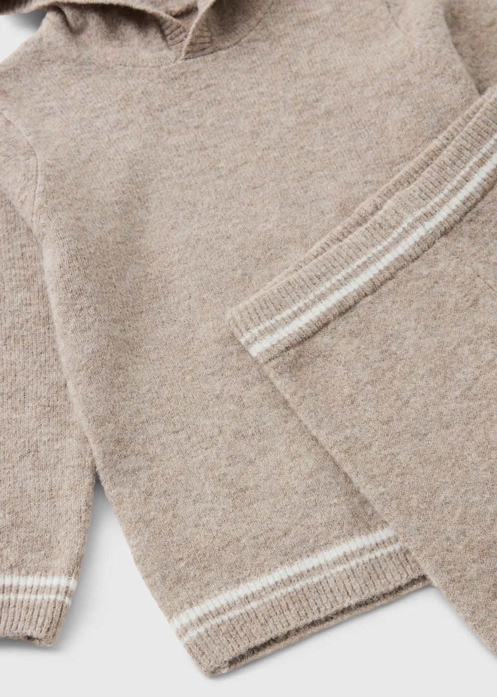Boys Oatmeal Knitted Hoodie & Jogger Set (1-8yrs) - 4-5 Yrs Image 2