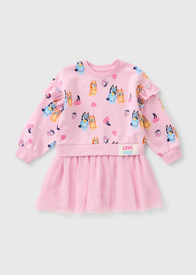Bluey Girls Pink Mesh Skirt Dress (1-5yrs)