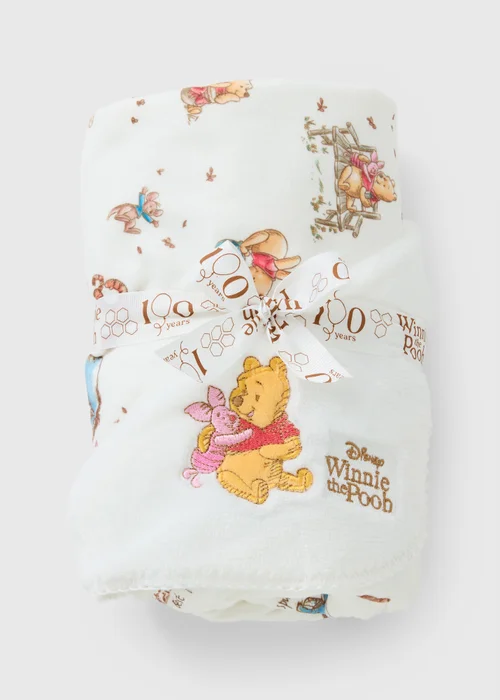 Disney Winnie The Pooh Cream Fleece Baby Blanket - One Size Image 1