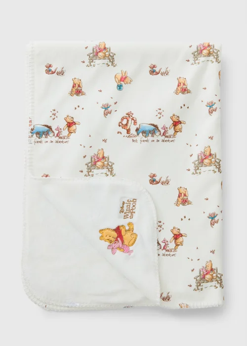 Disney Winnie The Pooh Cream Fleece Baby Blanket - One Size Image 2
