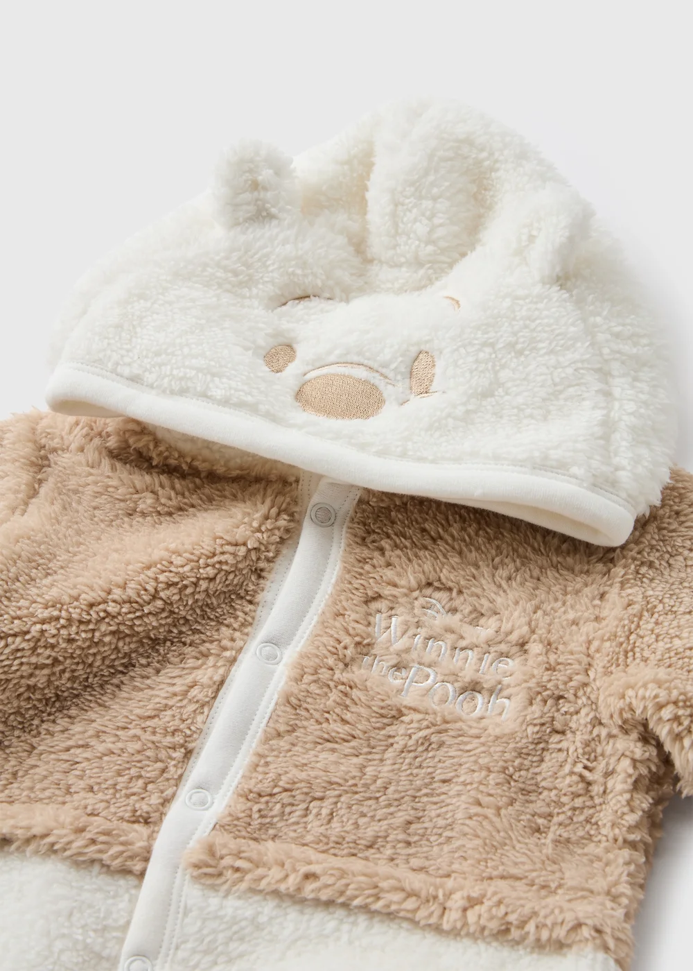 Disney Winnie The Pooh Baby Cream Pramsuit (0-18mths) - Up to 1 Month Image 2