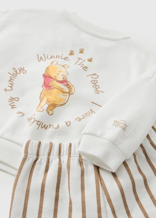 Disney Winnie The Pooh Cream Top & Legging Set (1-18 Mnths) - Up to 1 Month Image 2