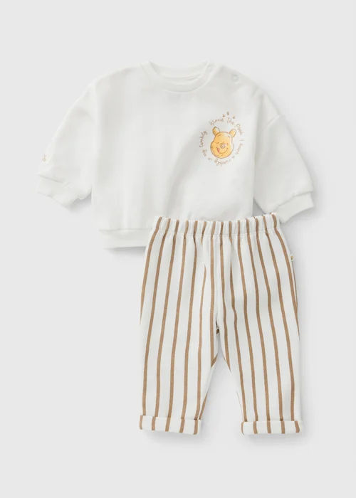 Disney Winnie The Pooh Cream Top & Legging Set (1-18 Mnths) - Up to 1 Month Image 1