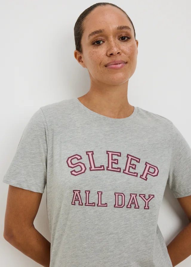 Grey Sleep All Day Checked Pyjama Set