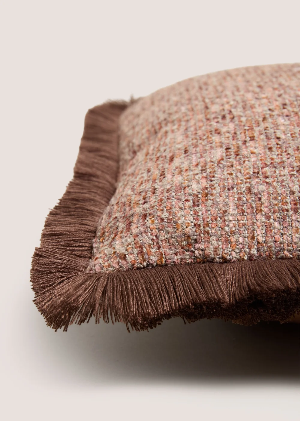 Orange Chenille Fringe Cushion Image 2