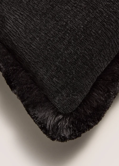 Black Fringe Cushion Image 2