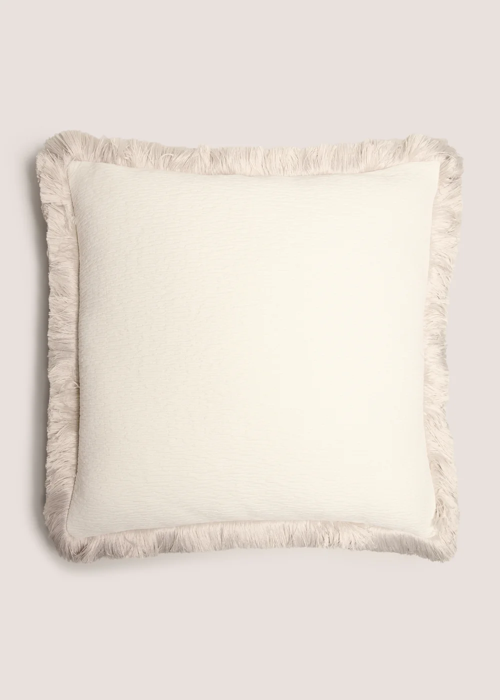 Natural Fringe Textured Cushion Image 1
