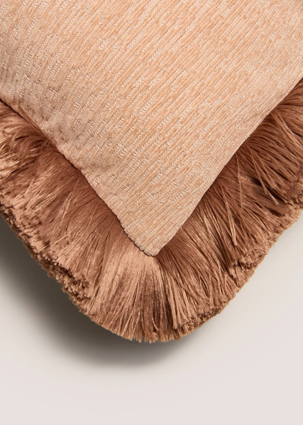 Coffee Fringe Cushion Image 2