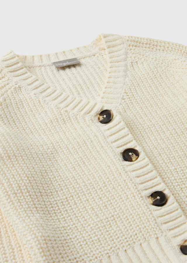 Girls Cream Chenille Cardigan (7-15yrs)