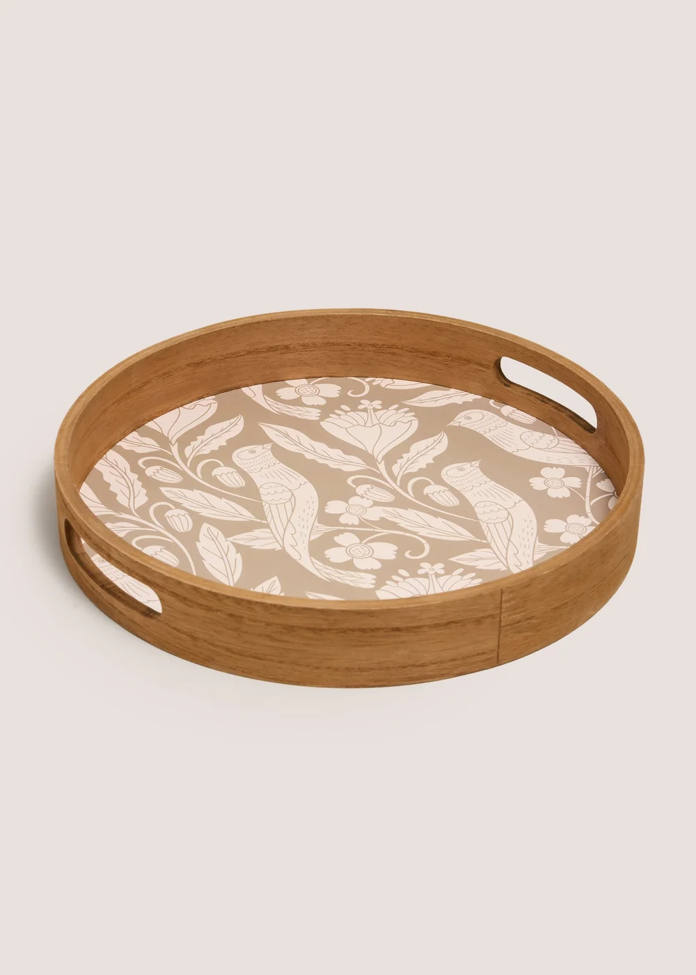 Bird Print Round Tray Image 1