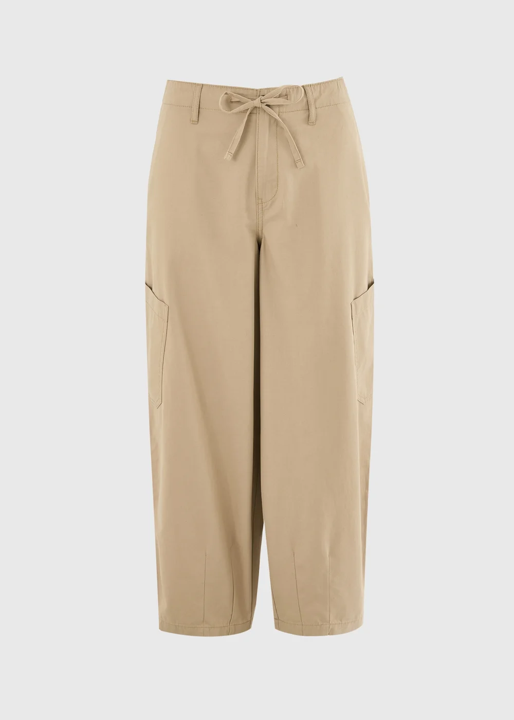 Camel Barrel Utility Trousers - 8 Image 4