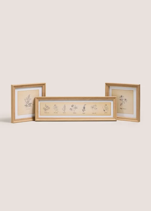 3 Pack Floral Vintage Wall Art Image 1