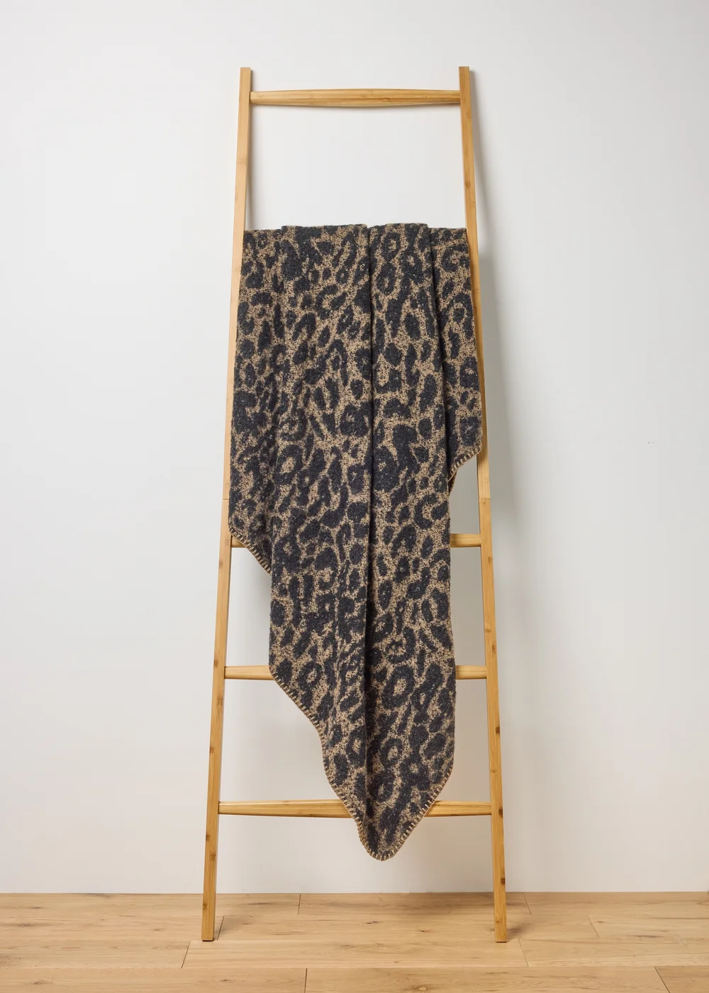 Faux Mohair Leopard Print Throw Image 1