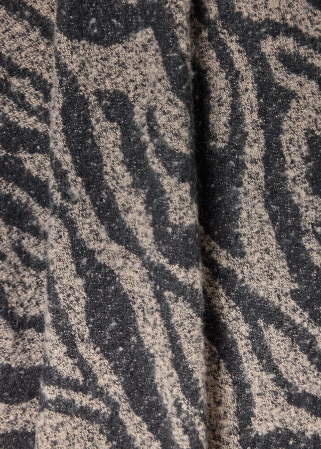 Faux Mohair Zebra Print Throw