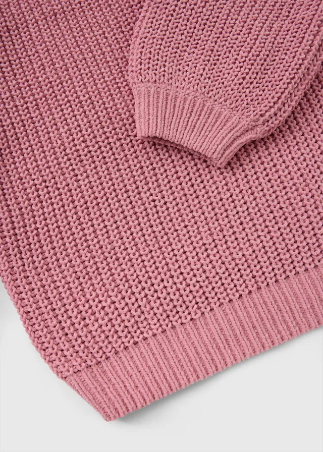 Girls Pink Knitted Jumper (7-15yrs)