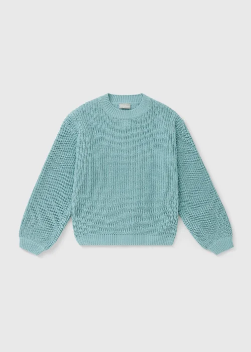 Girls Blue Knitted Jumper (7-15yrs) - 7 Yrs Image 1