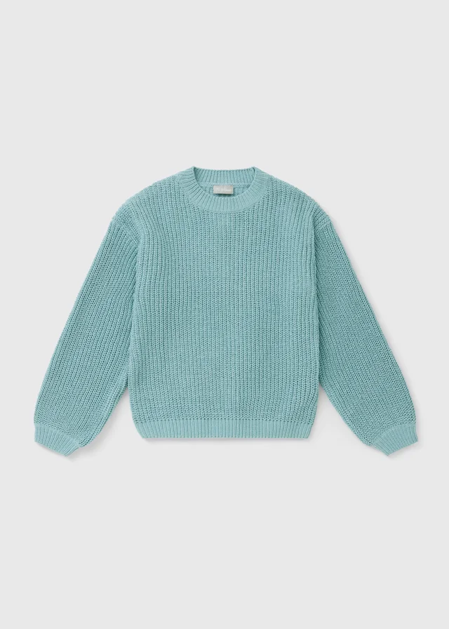 Girls Blue Knitted Jumper (7-15yrs)