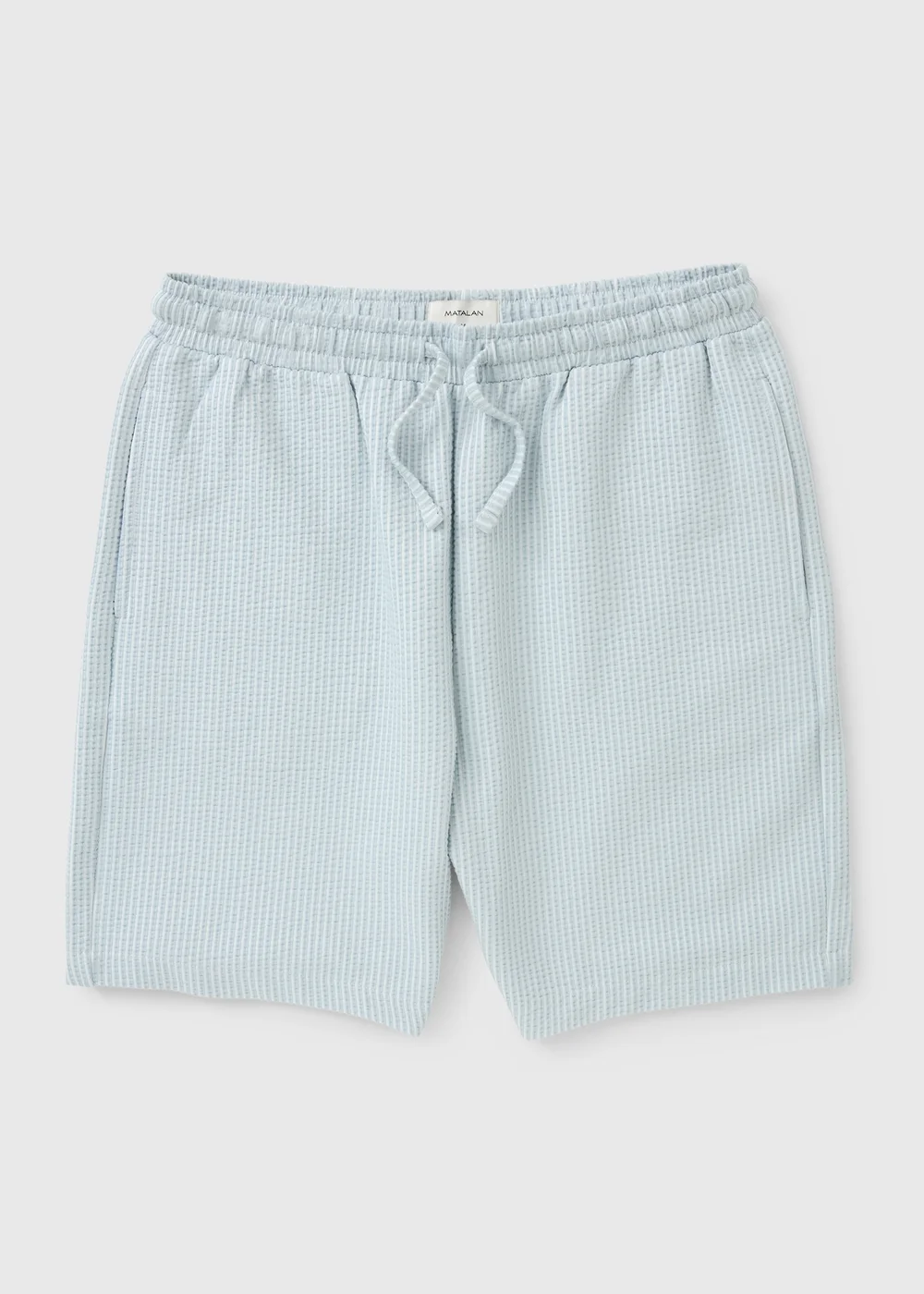 Blue Seersucker Stripe Co Ord Shorts - XS Image 4