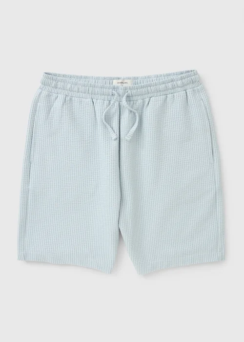 Blue Seersucker Stripe Co Ord Shorts - XS Image 4