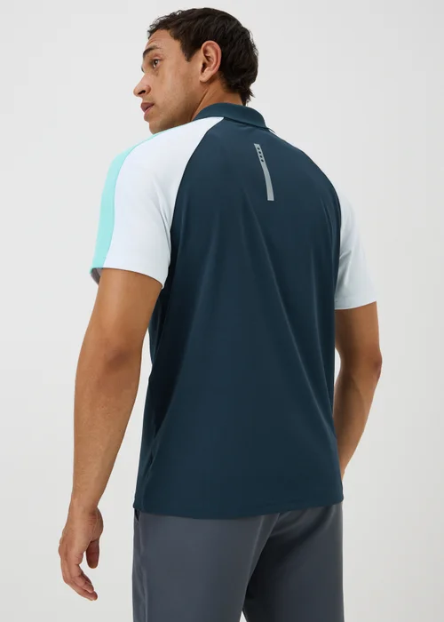 Souluxe Navy Panel Golf Polo Shirt - S Image 2