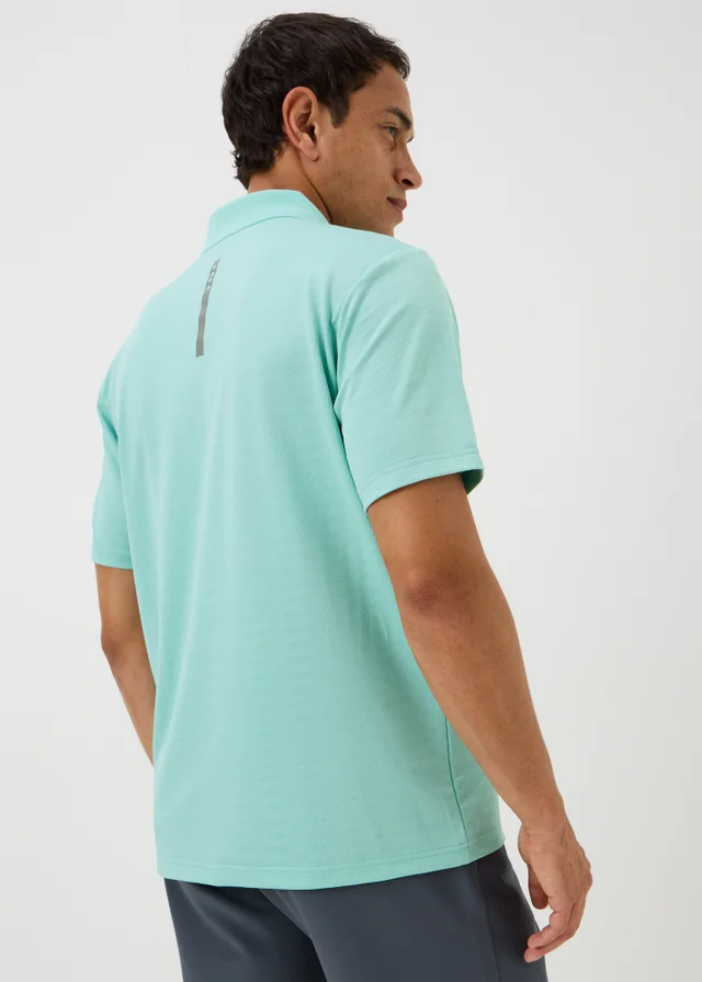 Souluxe Aqua Textured Golf Polo Shirt
