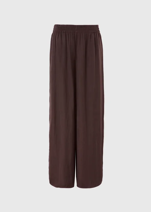 Brown Satin Wide Leg Trousers - 20/L29 Image 5