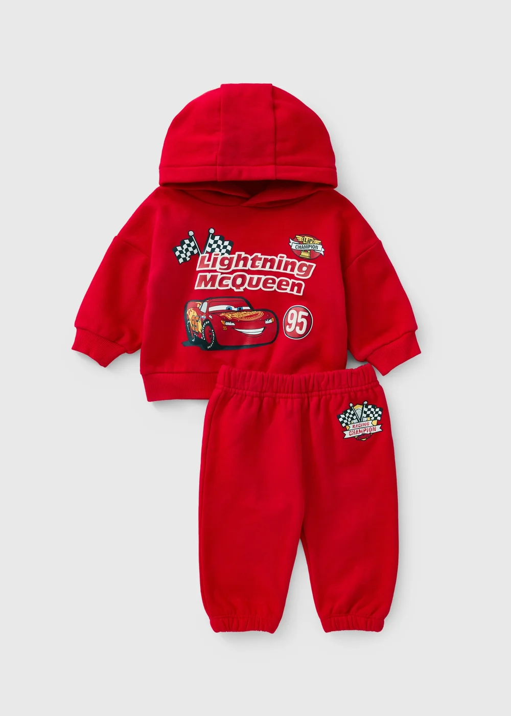 Disney Cars Baby Red Hoodie & Jogging Bottoms Set (0-18mths) - Up to 1 Month Image 1