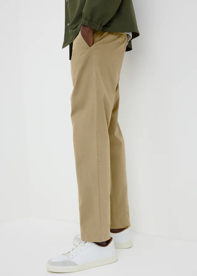 Tan Straight Leg Chinos