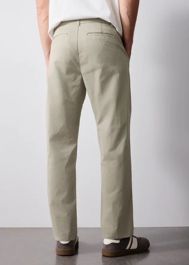Mushroom Straight Chinos