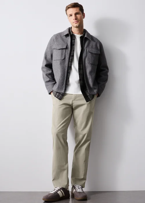Mushroom Straight Chinos - 32 R Image 1