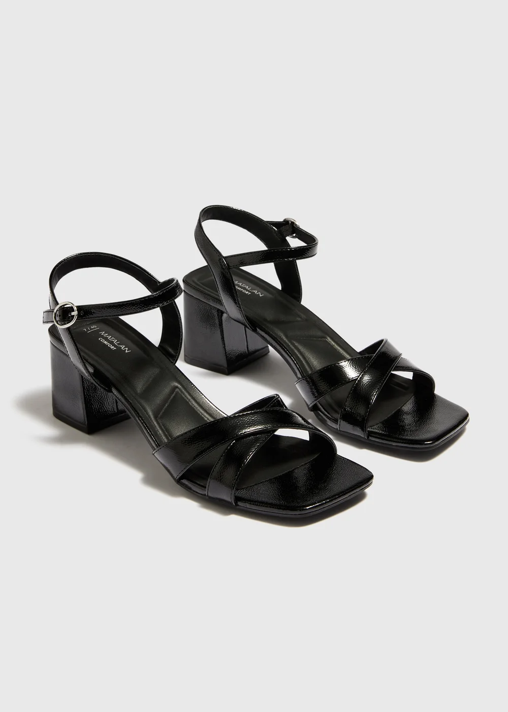 Black Low Block Heels - 3 Image 2