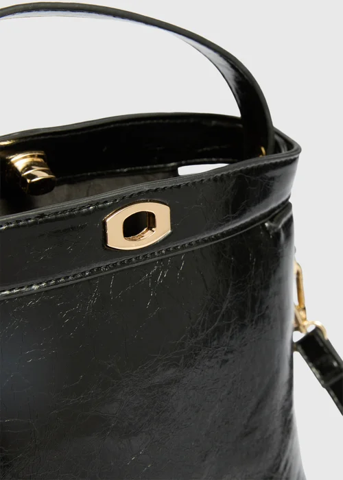 Black Top Handle Crossbody Bag - One Size Image 2