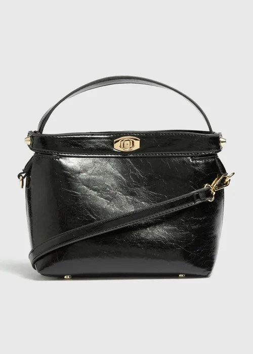 Black Top Handle Crossbody Bag - One Size Image 1