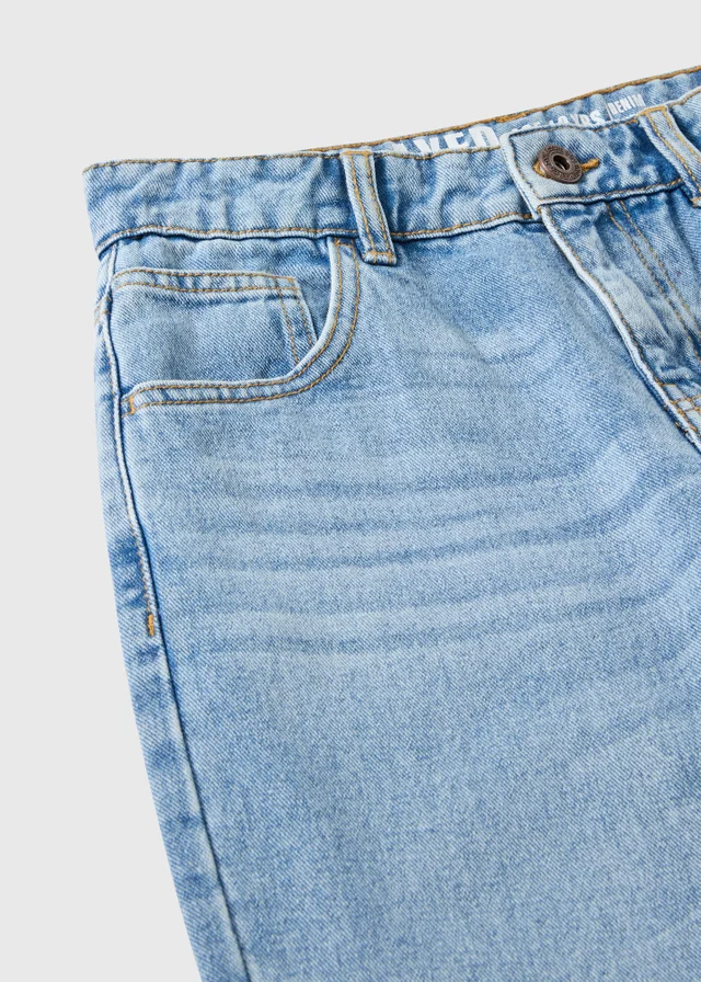 Boys Blue Light Wash Relaxed Fit Jeans (7-15yrs)