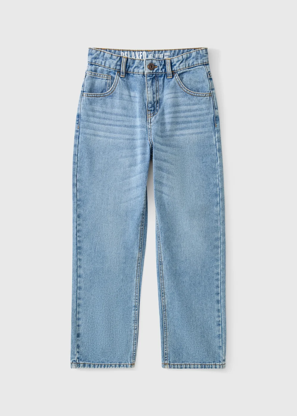 Boys Blue Light Wash Relaxed Fit Jeans (7-15yrs) - Age 7 Years Image 1