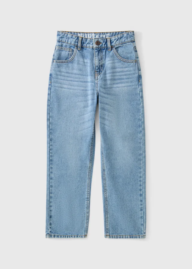 Boys Blue Light Wash Relaxed Fit Jeans (7-15yrs)